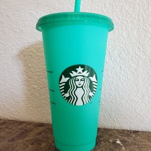 Green color changeing Starbucks cold cup